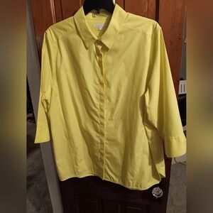Canary Yellow button down tunic